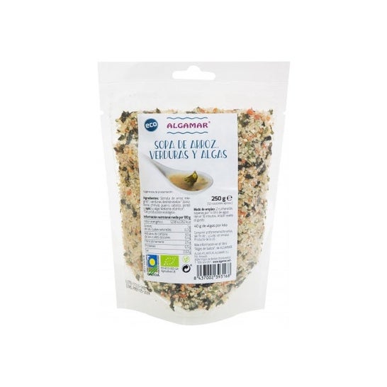 Algamar Groente Rijst Soep Zeewier Eco 250g