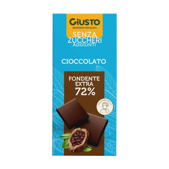Giusto Chocolate Extra Negro Sin Azúcar 85g