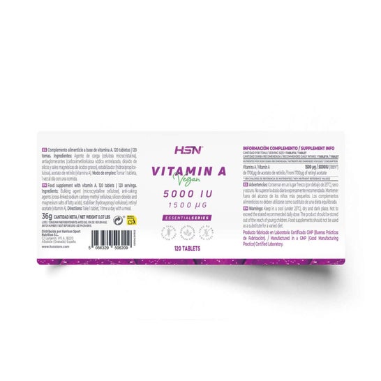 HSN Vitamina A 5000 UI 120 comp