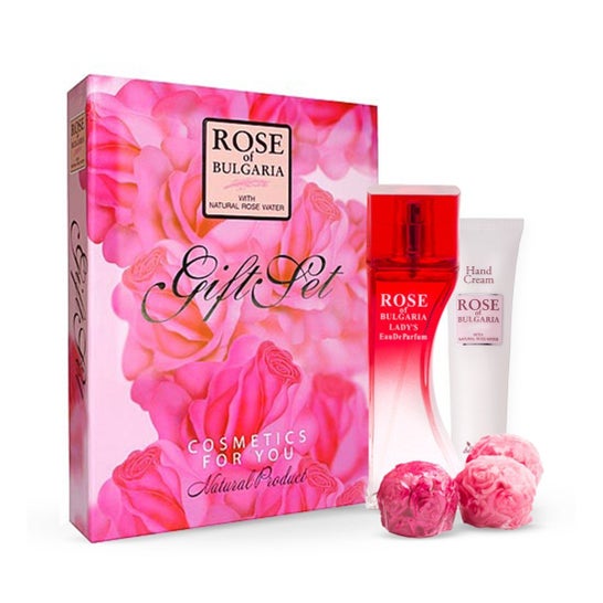 Set de Rosa Búlgara Jabones Glicerina Aceites Esenciales 6uds