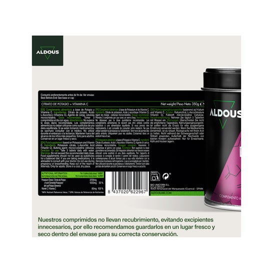 Aldous Citrato de Potasio 250 comp