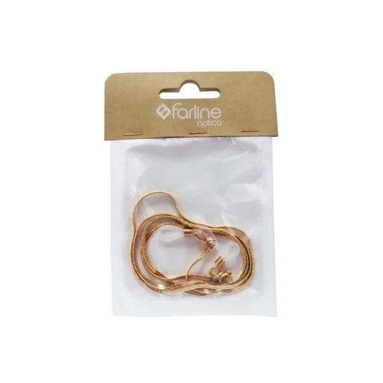 Farline Cordão Óculos Metal Plano Dourado 1 Unidade Farline Cordão Óculos Metal Plano Dourado 1 Unidade
