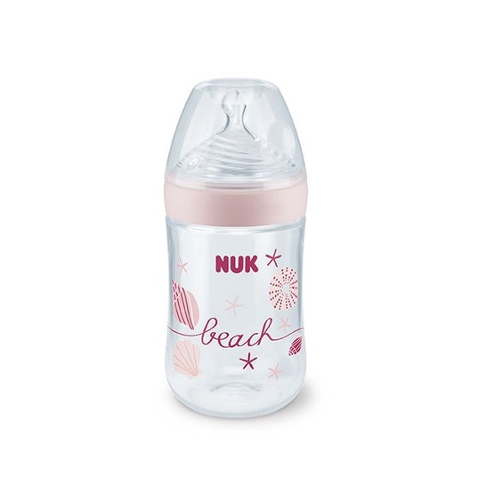 NUK First Choice Biberón, 6-18 meses, Control de temperatura, Válvula  anticólico, 300 ml, Tetina de silicona, Sin BPA, Mickey Mouse