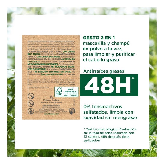 Klorane Mascarilla Champú 2 en1 a la Ortiga 8 Sobres x 3 gr