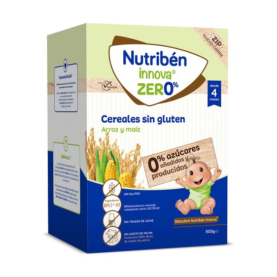 Nutriben Innova Zero% Cereales Sin Gluten Arroz y Maíz 500g