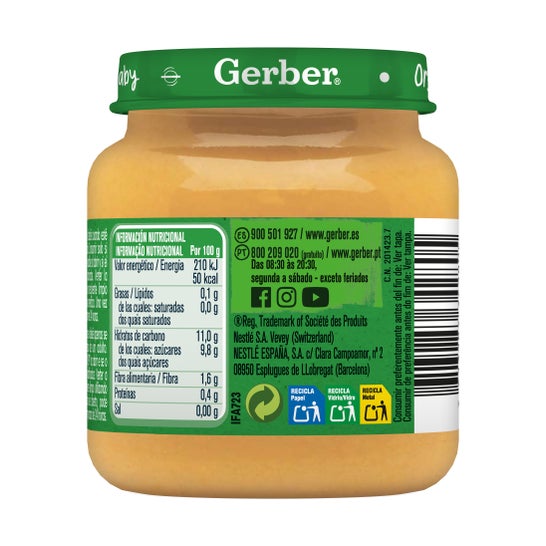 Gerber Organic Manzana, Albaricoque y Melocotón 125g