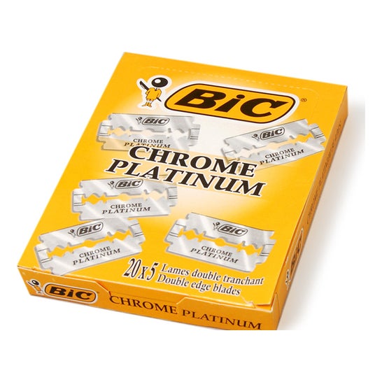 Bic Cuchillas de Afeitar Doble Hoja Chrome Platinum 100uds