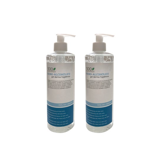 500 Cosmetics hydro-alcoholic-hydro-hygienic gel 400 ml (2 pcs.)
