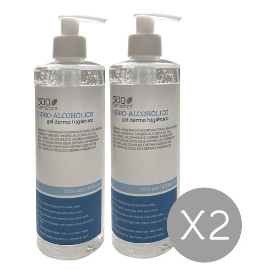 500 Cosmetici gel idro-alcolico-idro-igienico 400 ml (2 pezzi)