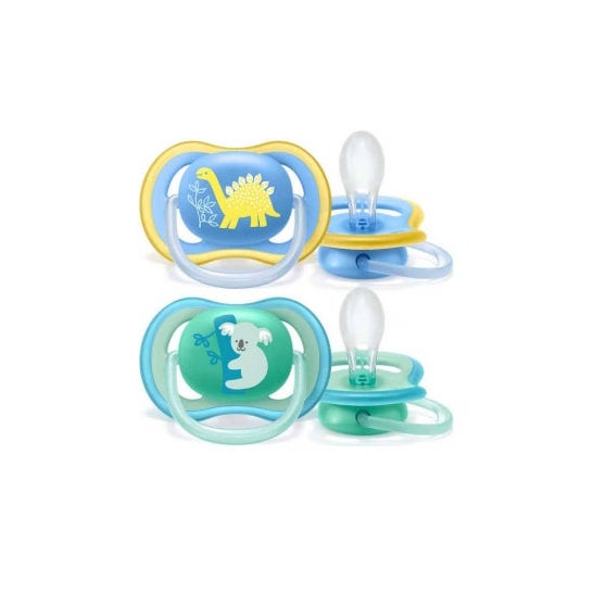 Avent Pack Chupetes Ultra Air Koala y Dinosaurio +18m 2uds