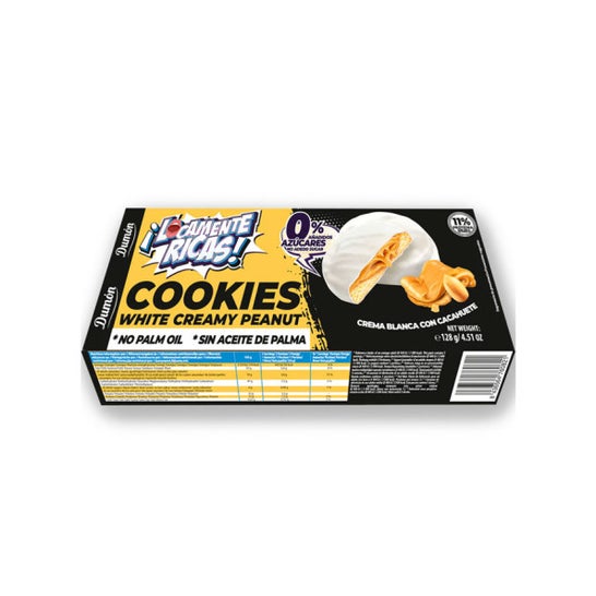 Dumón Galletas de Crema Blanca con Cacahuete 128g