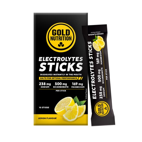 Gold Nutrition Electrolytes  Sticks Limón 10 sticks
