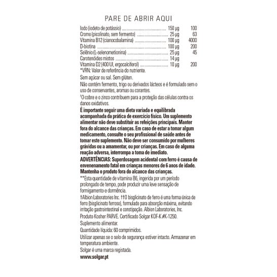Solgar Fórmula VM-2000 60 comp