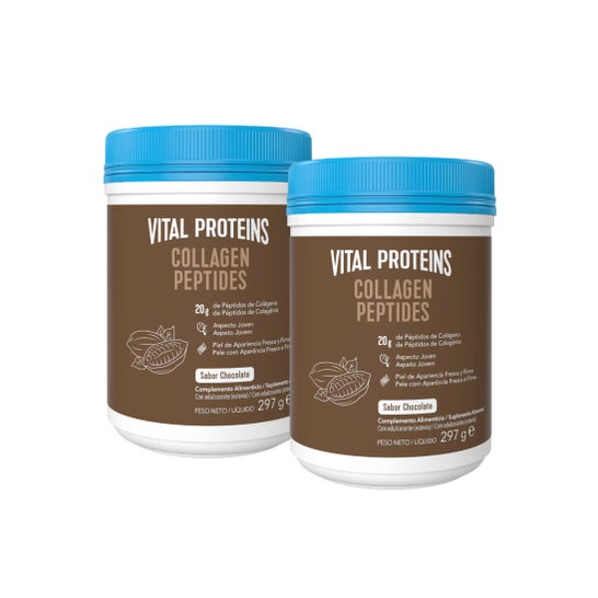 Vital Proteins Pack Collagen Peptides Péptidos de Colágeno Chocolate 2x297g