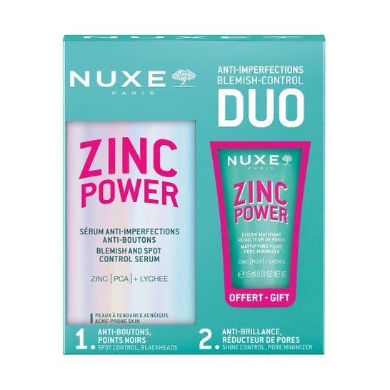 Nuxe Zinc Power Duo Set Serum 30 ml + Matterende Fluid 15 ml