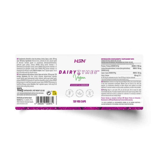 HSN Dairyzymes Mezcla de Enzimas 120 vcaps