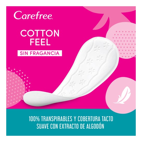 Carefree Cotton Feel Normal Sin Perfume 20uds