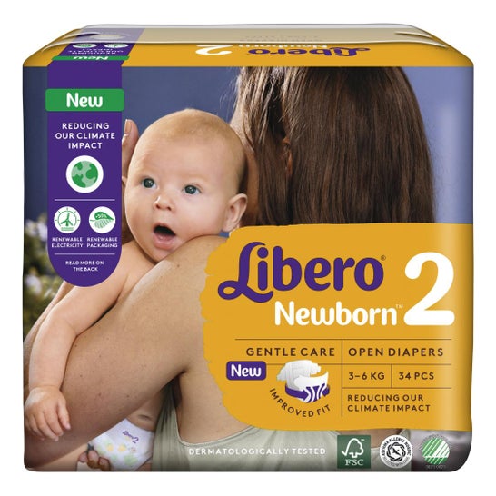 Libero Libero Newborn Size 2 (3-6kg) - Pañales