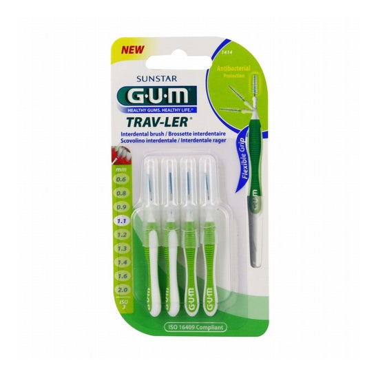 Gum Trav-Ler Interdental Brush 1414 1,1mm 4 unità