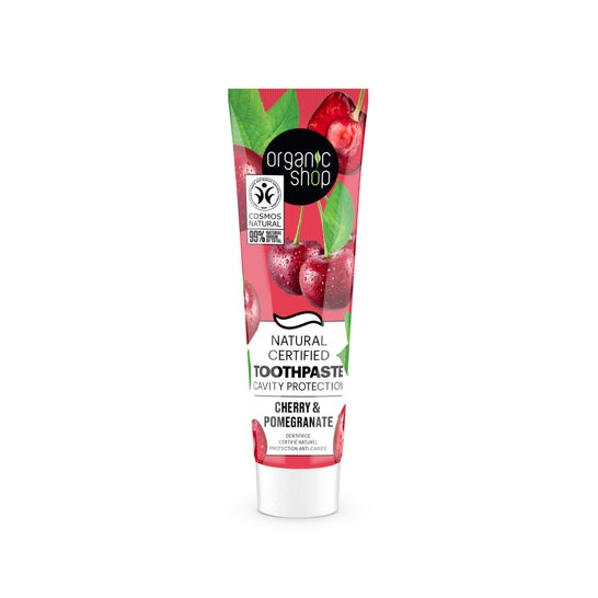 Organic Shop Toothpaste Cavity Protection Cherry Pomegranate 100g