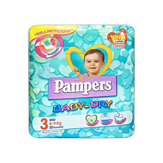 Pampers Diapers Baby Dry Mini 4-9 21 Unità