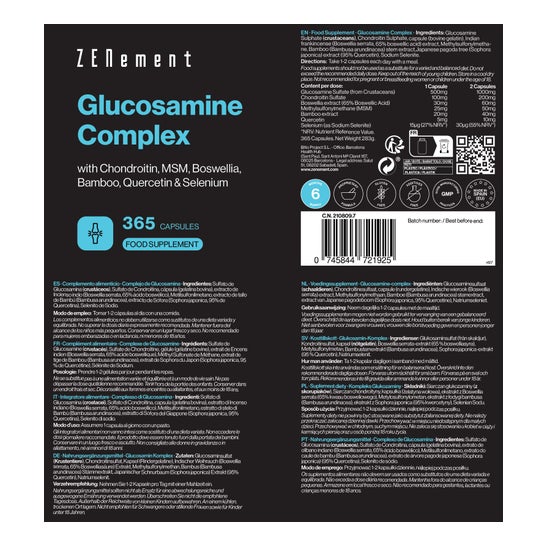 Zenement Complejo Glucosamina y Condroitina 365 caps