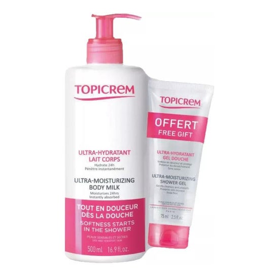 Topicrem Pack Leche Corporal Ultrahidratante 500ml + Gel de Ducha