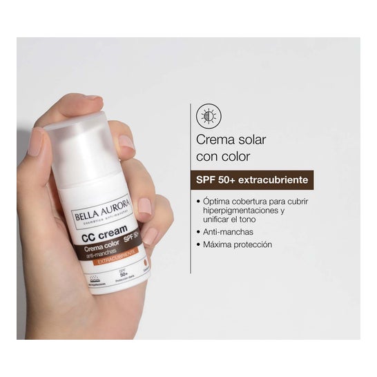 Bella Aurora CC Cream Anti-Manchas SPF50+ ExtraCubriente 30ml