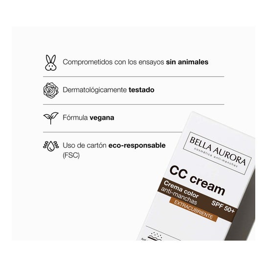 Bella Aurora CC Cream Anti-Manchas SPF50+ ExtraCubriente 30ml