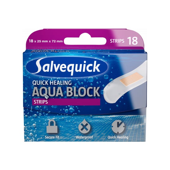 Salvequick Medicazione Aqua Block 18 Unità