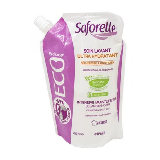 Saforelle lavado y aclarado utra recambio hidratante 400ml
