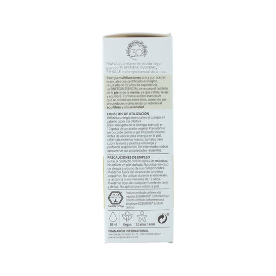 Pranarôm Sinergia Esencial Serenidad Equilibrio BIO 30 ml