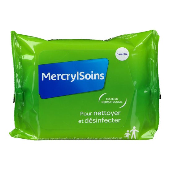 Mercryl taske til pleje af 15 desinfektionsservietter