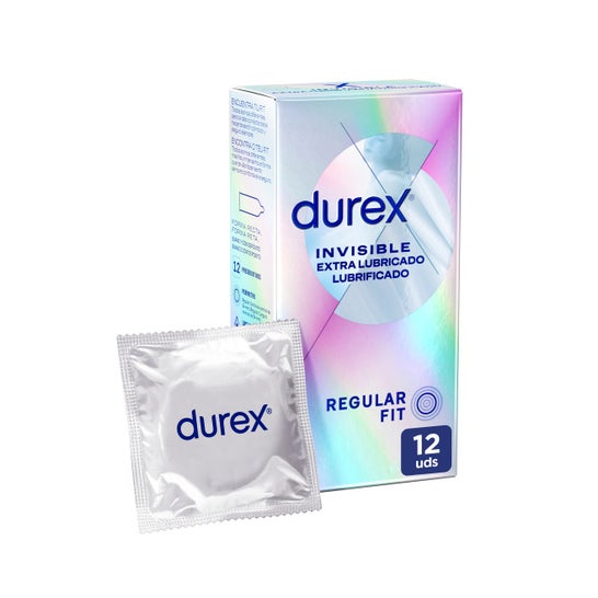 Durex Invisible Extra Lubricado Preservativos 12uds