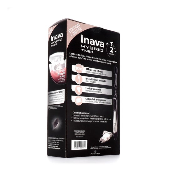 Inava Brosse a Dents Electrique Hybrid Timer noire