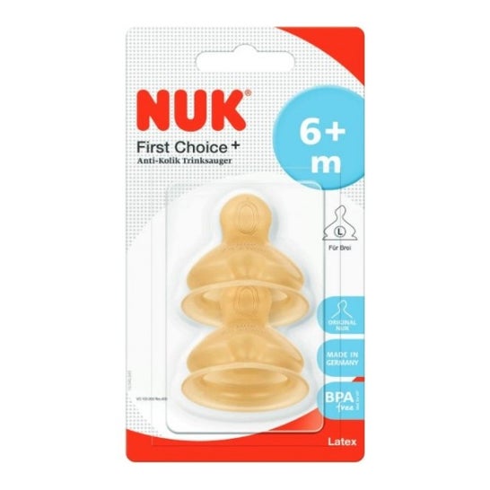 Nuk Latex nipple size 2 wide mouth size 2 hole l 2 uts