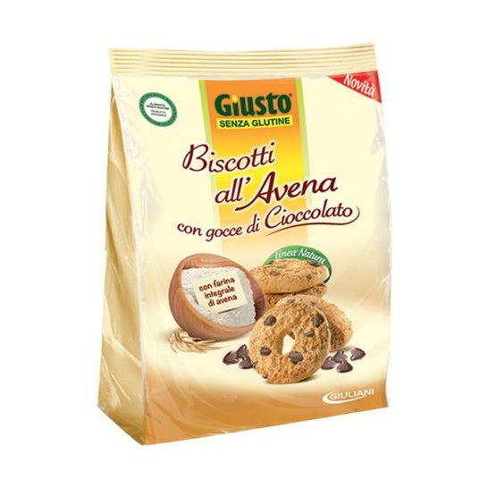 Giusto Senza Glutine Biscotti Avena Cioccolato Bio 250g