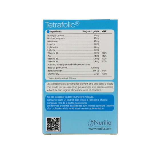 Nurilia Tetrafolic Fertilité 30 Gélules