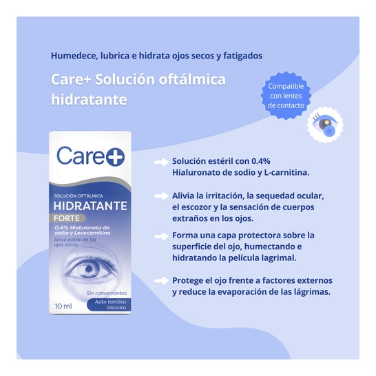 Care+ Solución Oftálmica Hidratante Forte 10ml