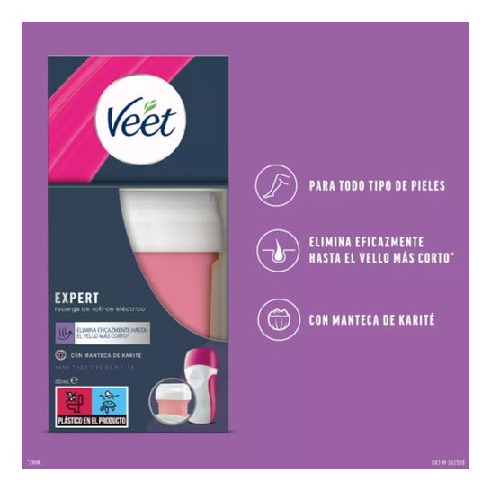 Veet Easy Wax Recarga Roll-on Eléctrico 50ml Veet Easy Wax Recarga Roll-on Eléctrico 50ml