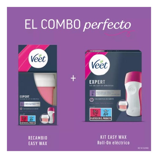 Veet Easy Wax Recarga Roll-on Eléctrico 50ml Veet Easy Wax Recarga Roll-on Eléctrico 50ml