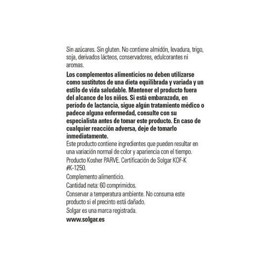 Solgar L-Carnitina 500 mg 60 comp