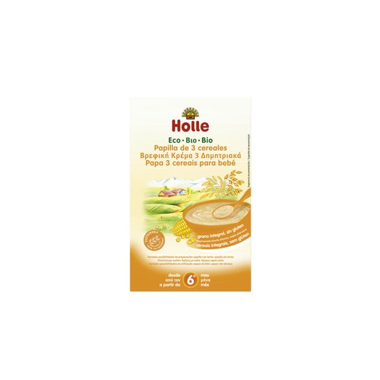 Holle Papilla 3 Cereali Int Senza Glutine 6M 250g