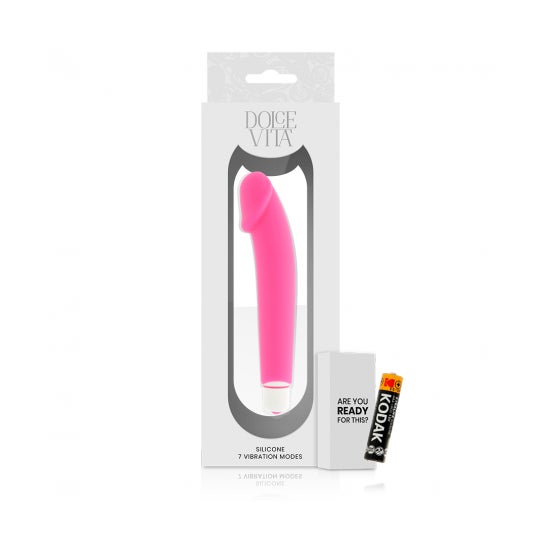Dolce Vita vibratore realistico in silicone rosa 1pc