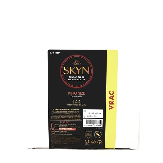 Manix Preservativos Skyn Preservativos King Size sin Látex 144 unidades