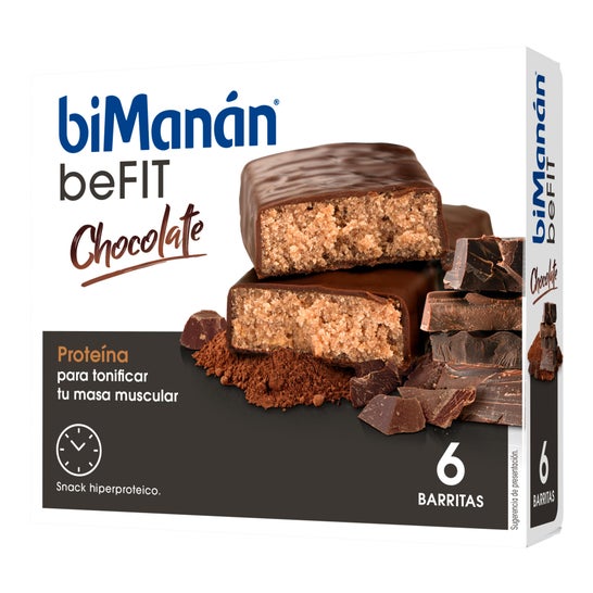biManán® beFIT Proteína Barritas Chocolate 6uds