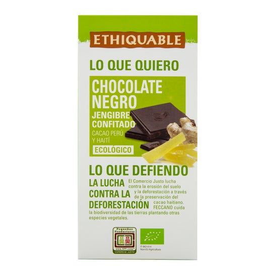 Ethiquable Choco Nego Ginger Confi Bio 100g