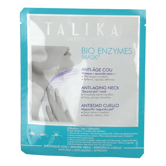 Maschera anti invecchiamento Talika Bioenzymes con pelle del collo segmentata