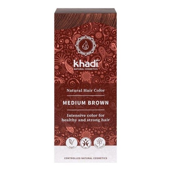 Khadi Medium Brown Dye 100% Veget 100g | PromoFarma