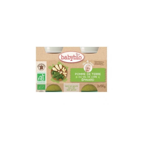 Babybio Pdt/Spinach 2 X130 g